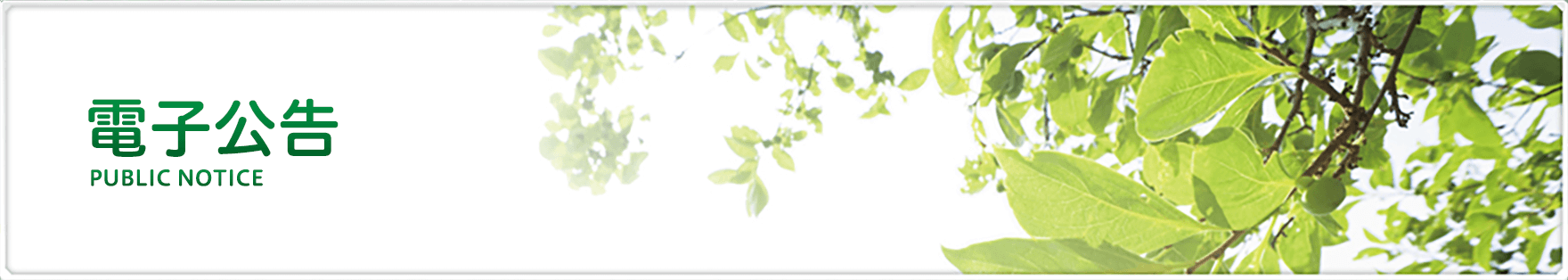 電子広告 PUBLIC NOTICE